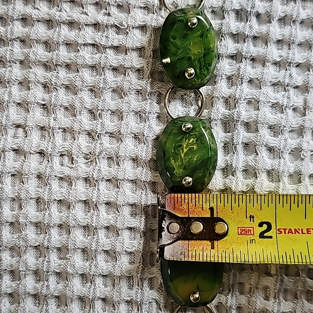 Christian Dior green link belt. Pristine vintage piece - Picture 4 of 8